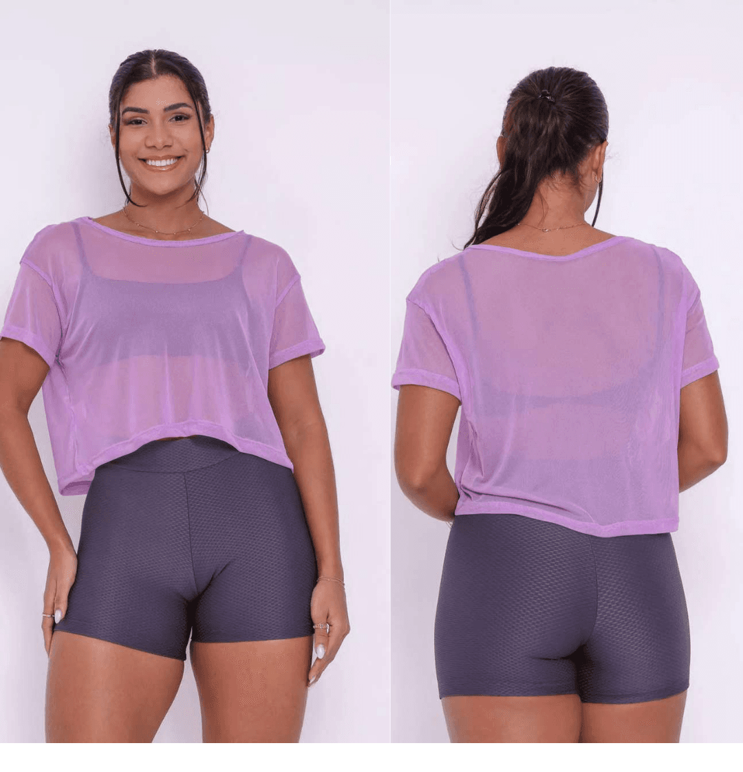 BLUSA TULE LILAS