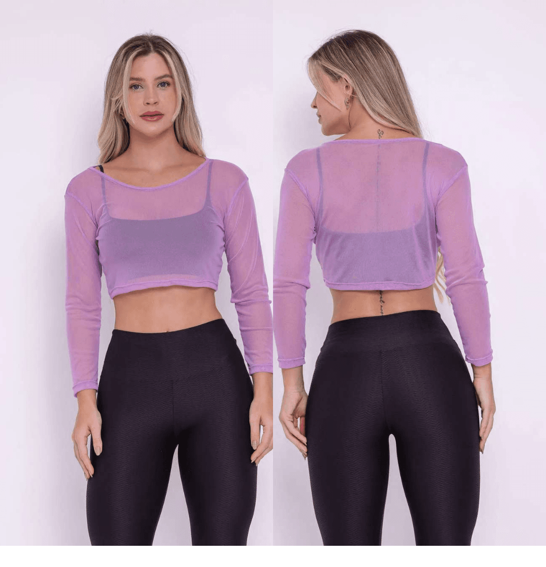 BLUSA ROSA MANGA LONGA