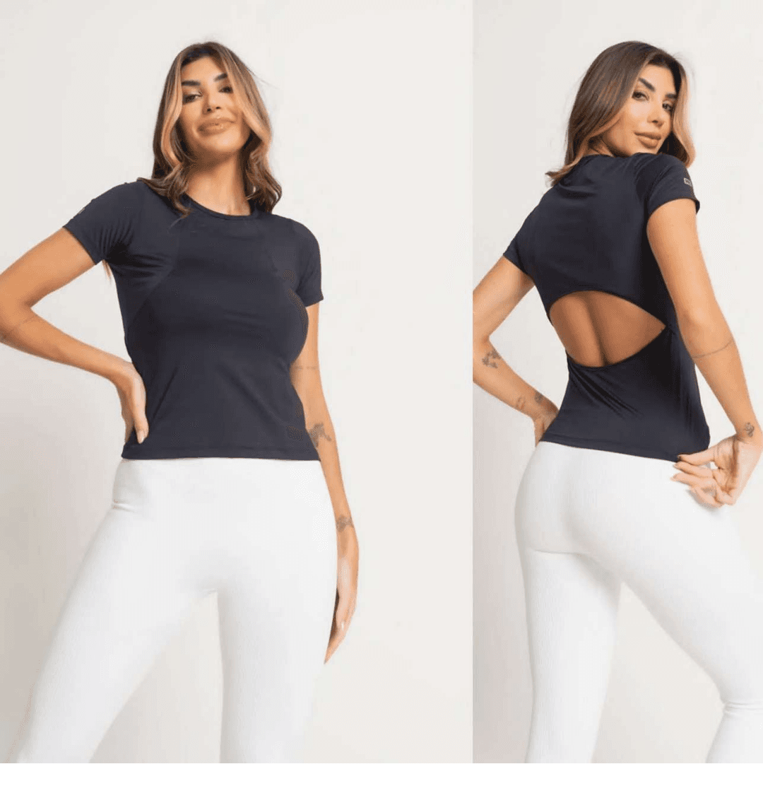 BLUSA COSTAS ABERTA PRETA
