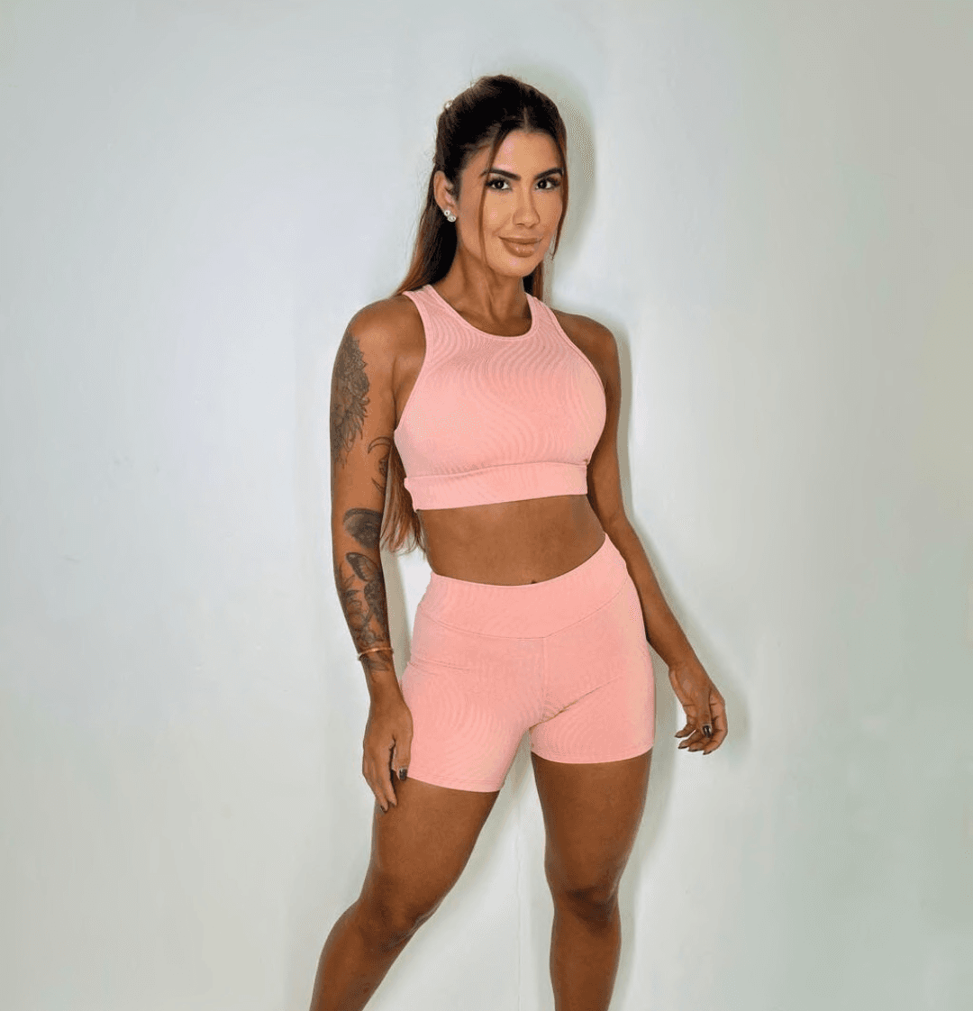 CONJUNTO SHORT  SALMÃO